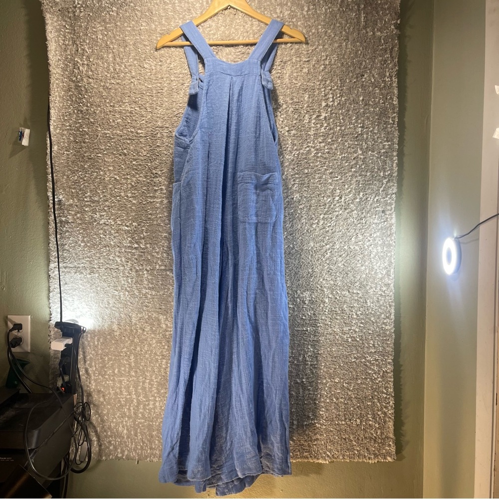 Free People Free-Est Sun-Drenched Overalls Jumpsuit Wide-Leg Slouchy XS Bohemian - Picture 3 of 13